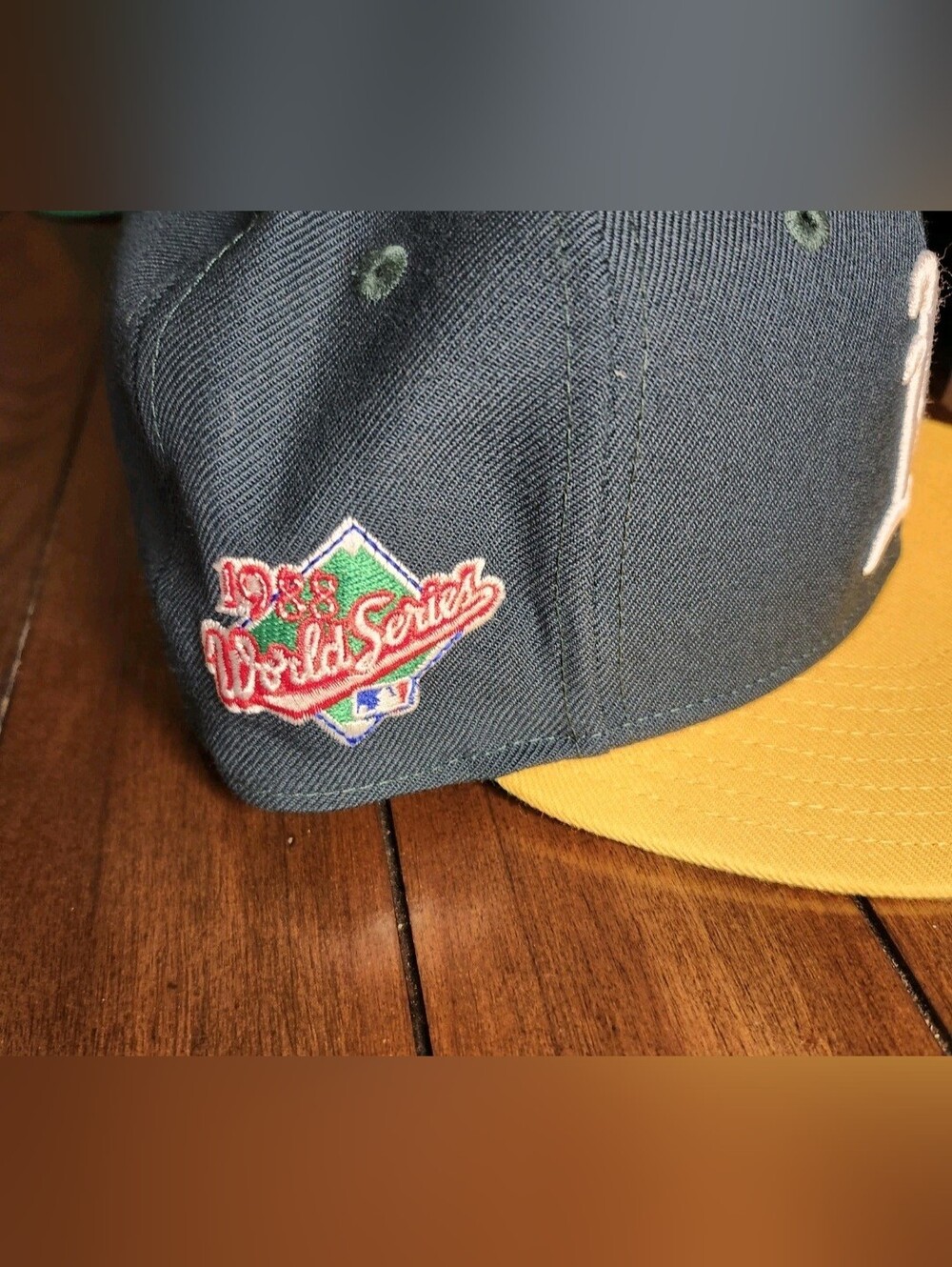 New Era Oakland Athletics A's 1989 World Series Side Patch Fitted Hat Sz. 7 1/4 - Picture 3 of 6